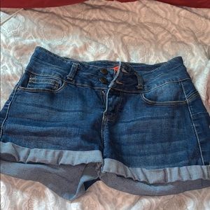 blue jean shorts
